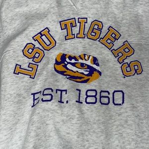 LSU crop hoodie